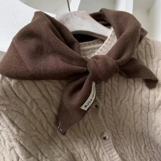 wool cashmere triangle scarf