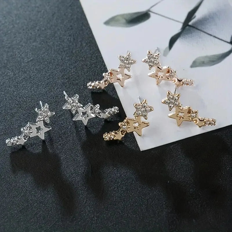 Shiny Star Stud Earrings