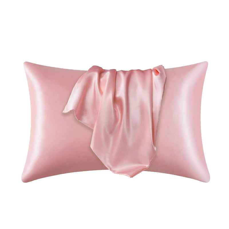Pillowcase Silk Pillow Cover Silky Satin 1pc