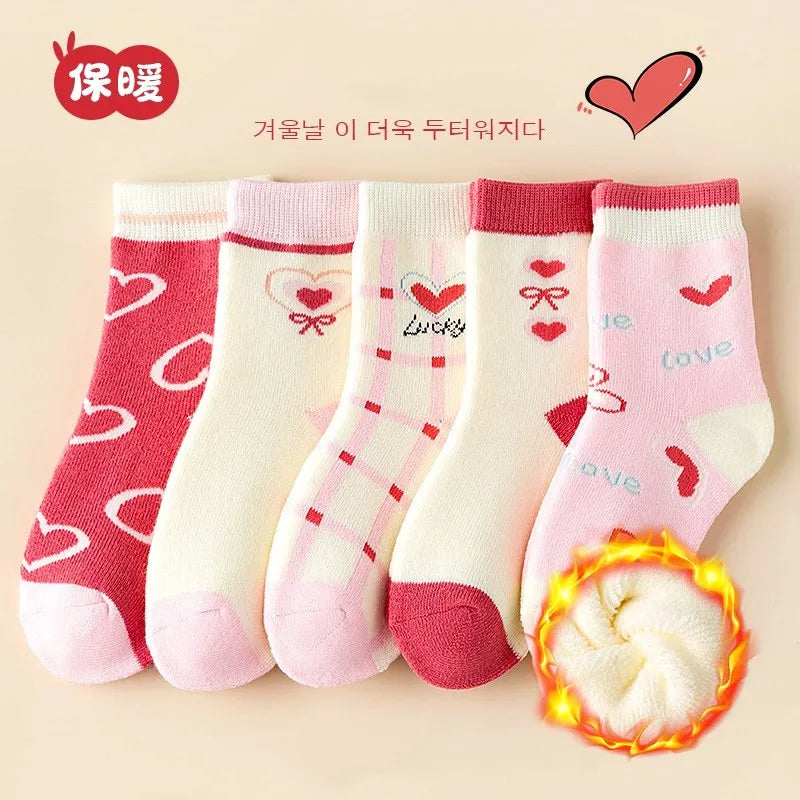 Girls Winter Socks 5 Pairs