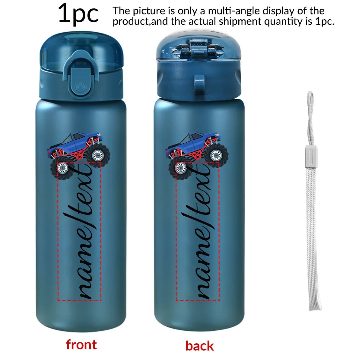 1pc Customized Cartoon Sports Water Bottle, 26oz Outdoor Travel