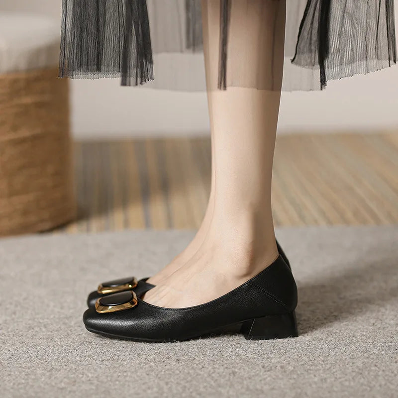 Woman Elegant Square Toe