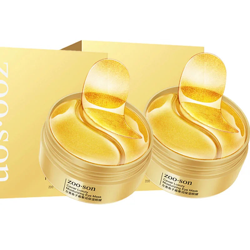 60pcs/box Seaweed Gold Crystal Collagen Eye Mask Anti Dark Circles Remove Eye Bags Moisturizing Eye Patches Eyes Skin Care