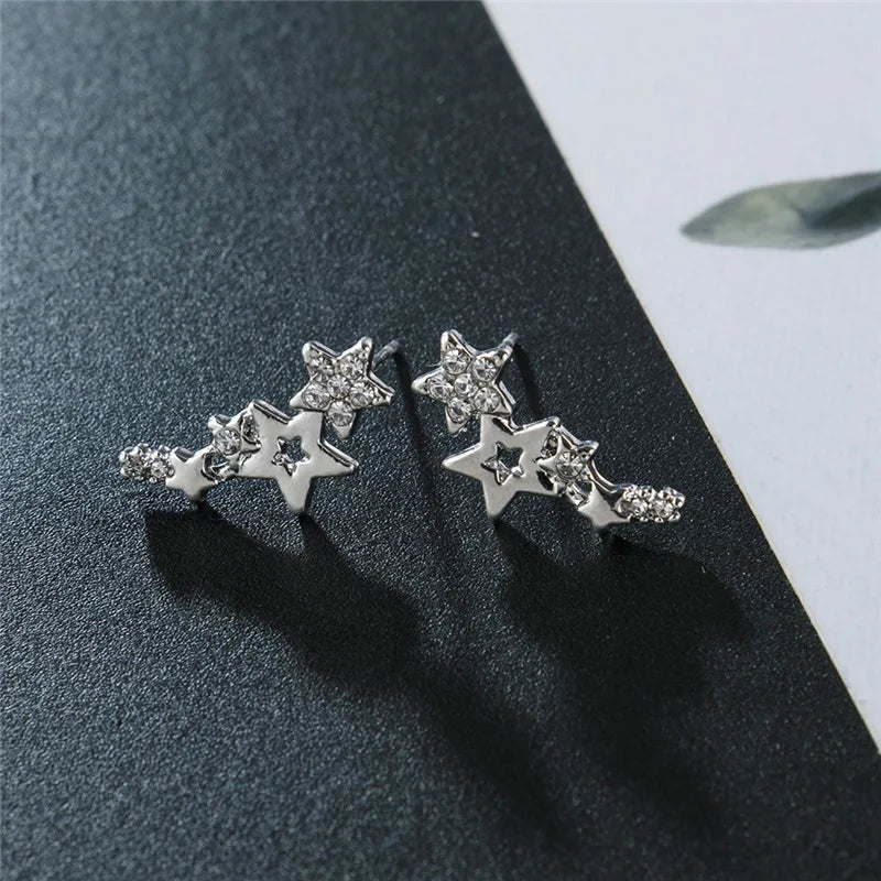 Shiny Star Stud Earrings