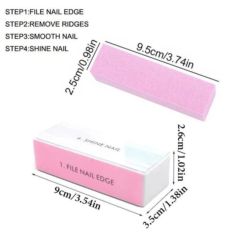 10Pcs/lot Nail Art 100/180 Grit Professional Files