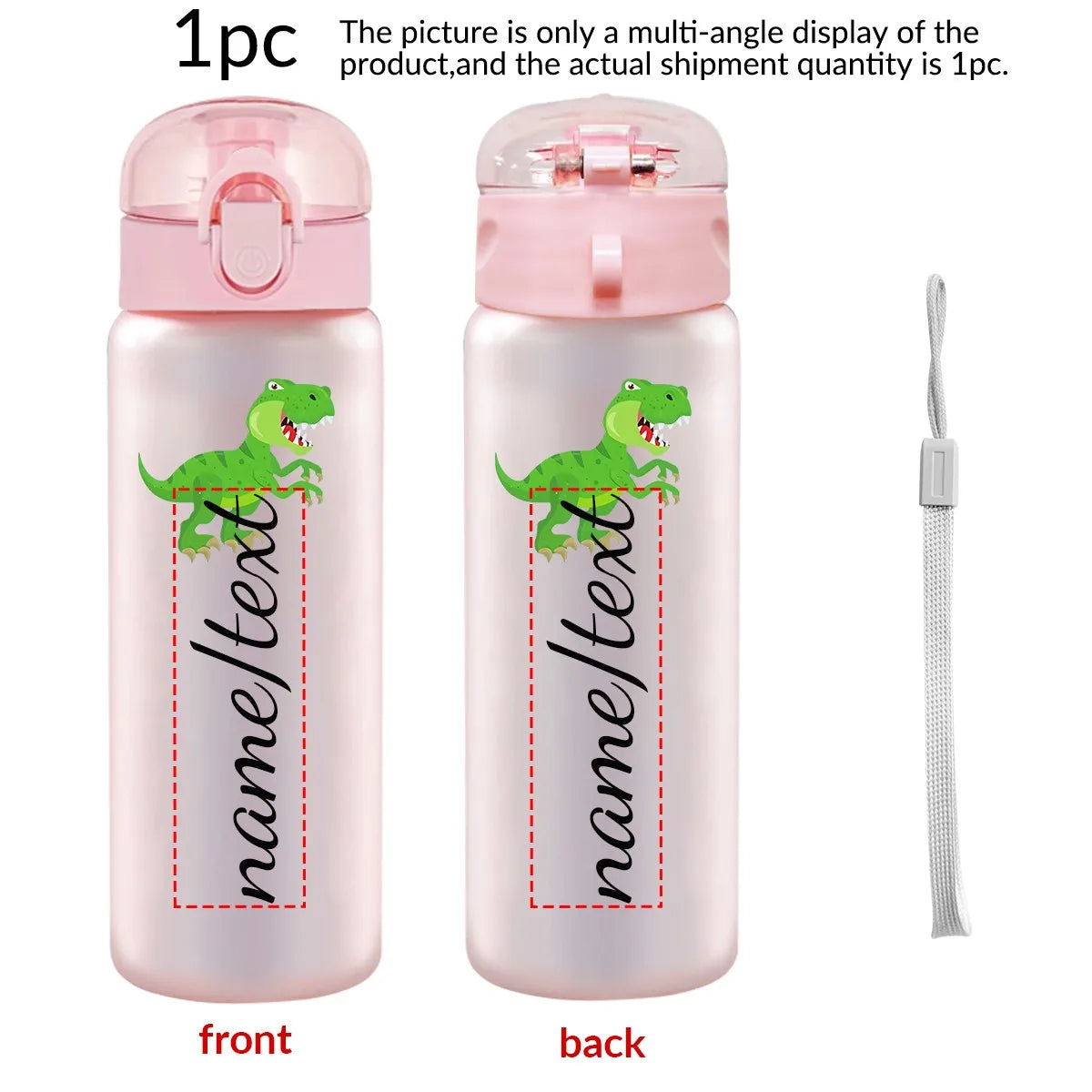 1pc Customized Cartoon Sports Water Bottle, 26oz Outdoor Travel