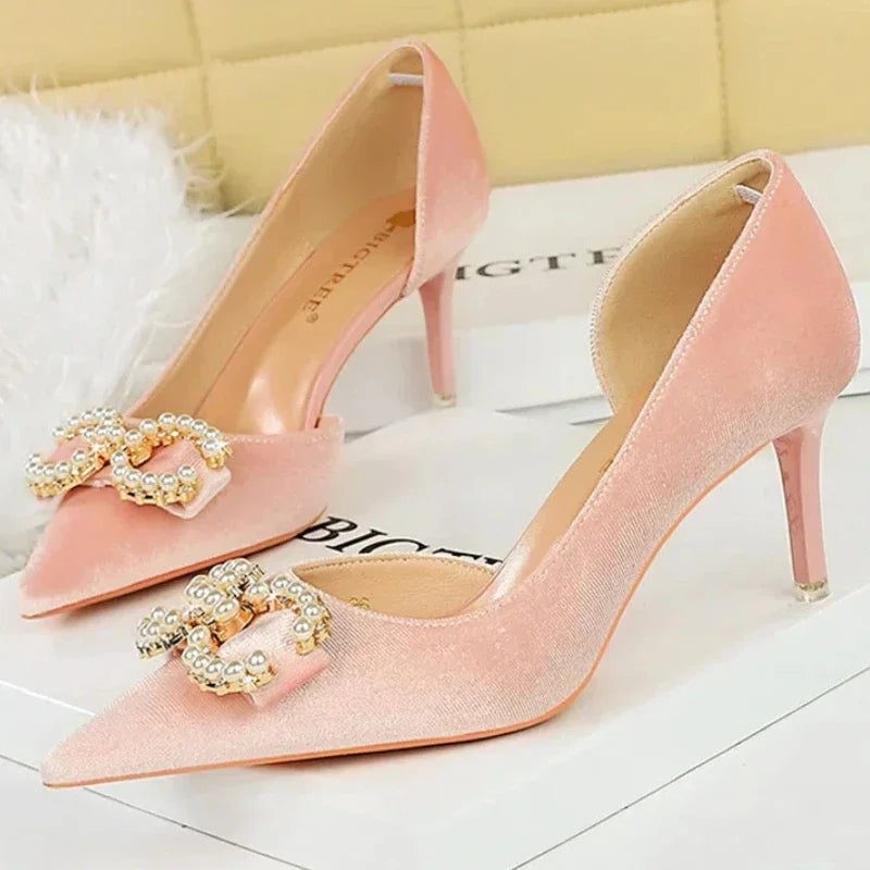 Women 7cm Thin High Heels