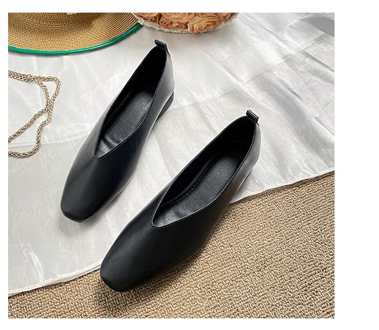 Woman Elegant Summer French Square Toe