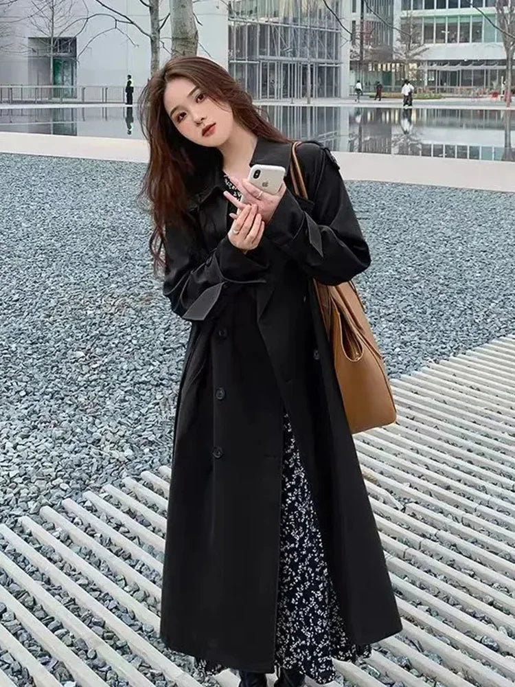 Loose Trench Coat Midi Length