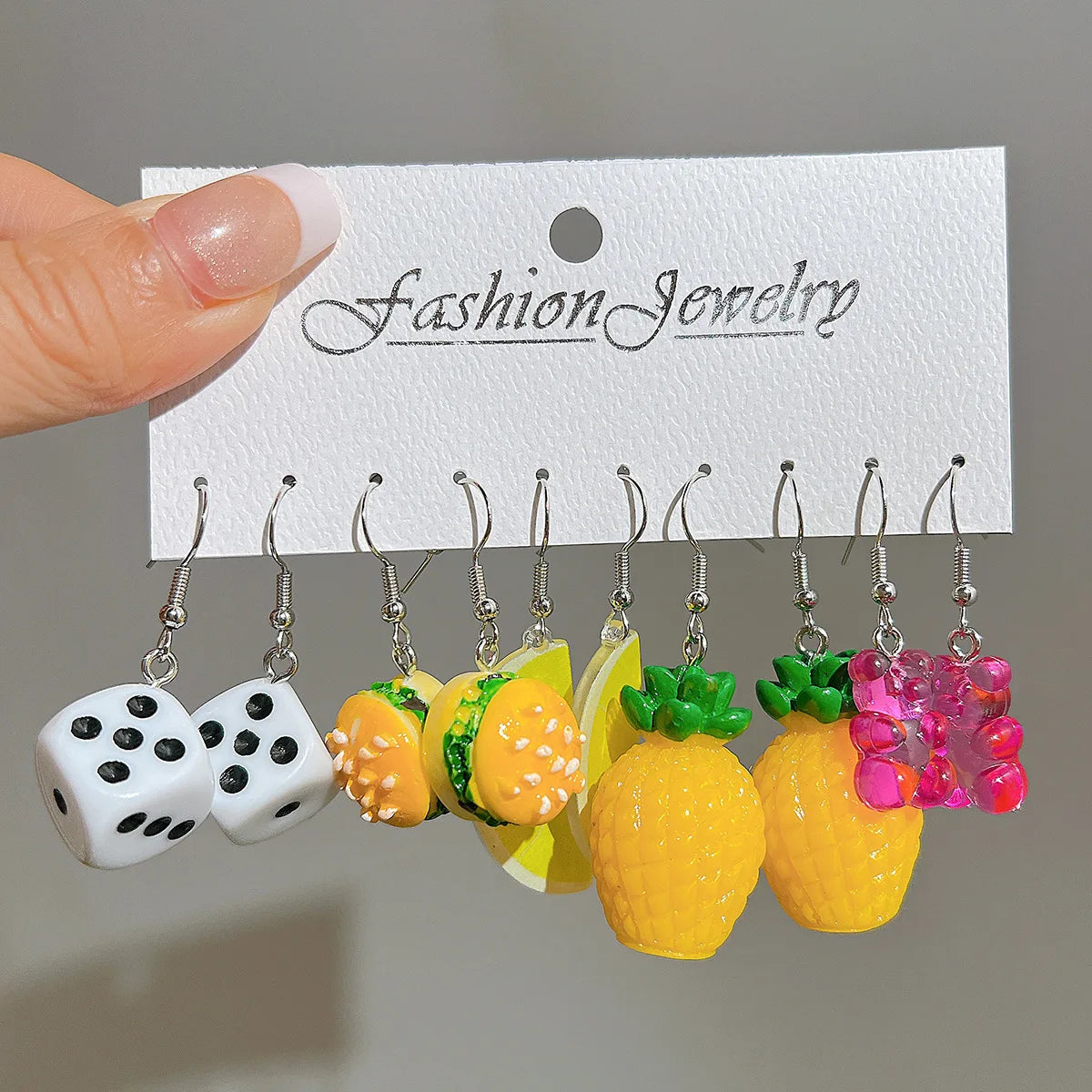 Fashion Sweet Fruit Drink Earrings Set