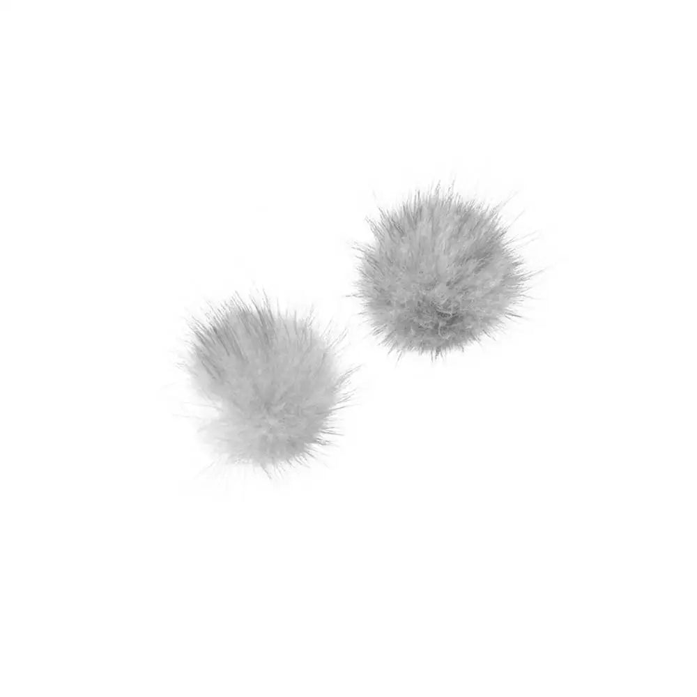 Women's Earrings Fashion Furry Fluffy Ball Stud Earrings Girls