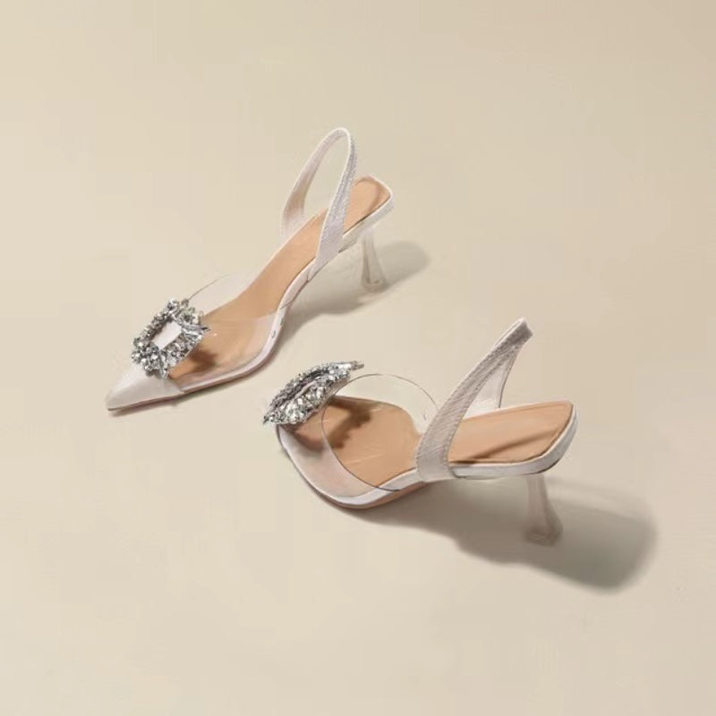Spring and Autumn Fashion Color Pointed Toe Women's High Heels