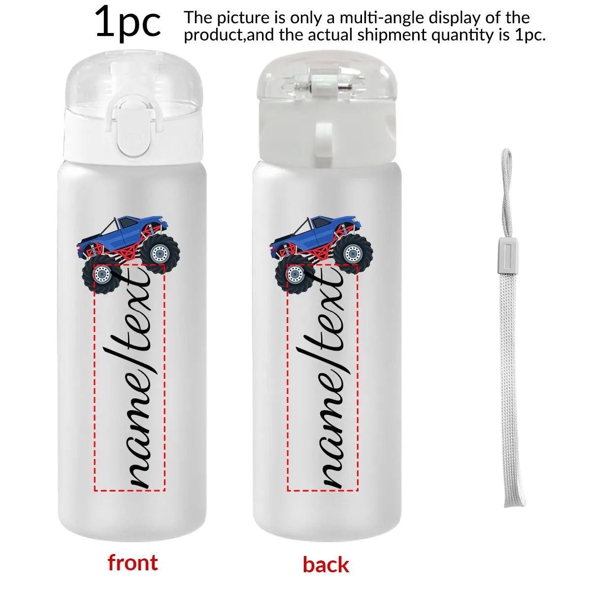 1pc Customized Cartoon Sports Water Bottle, 26oz Outdoor Travel
