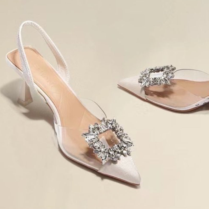 Spring and Autumn Fashion Color Pointed Toe Women's High Heels
