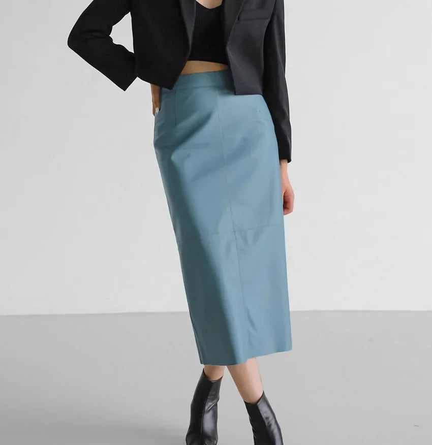 Sexy High-waisted Bodycon Leather