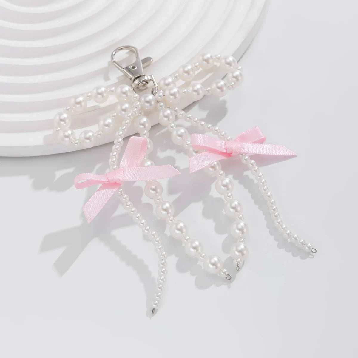 Y2K Fashion Flower Star Love Bow Strawberry Pendant Acrylic Keychain