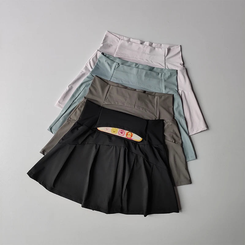 High Waisted Sports Short Skirt