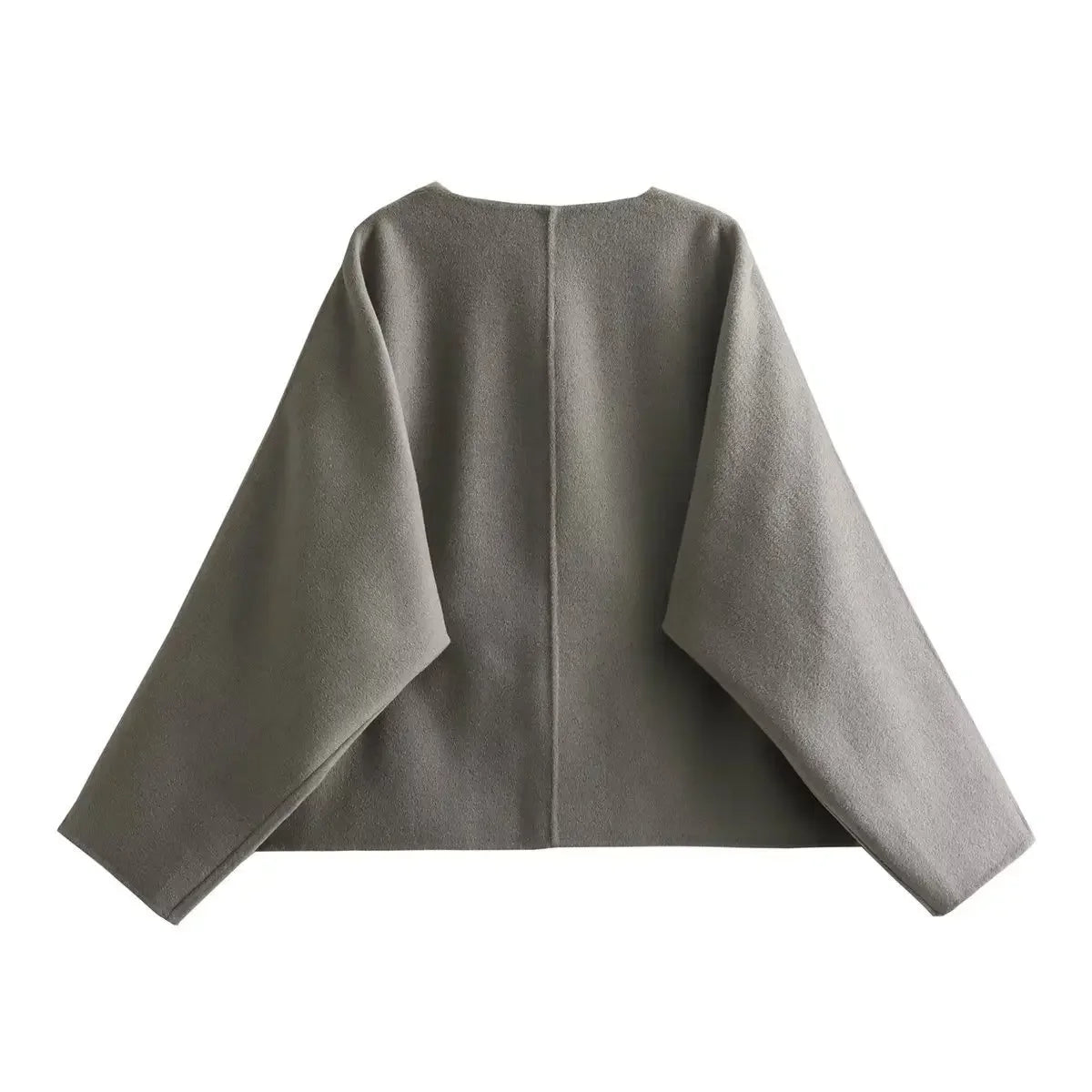 Women's Jacket V-neck Woolen Kimono