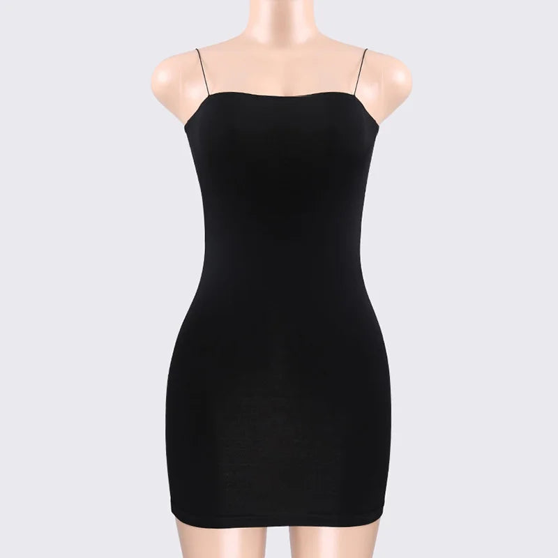 Black Sexy Dress Spaghetti Strap