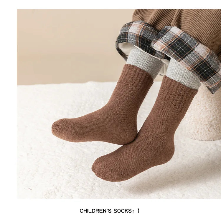 5 Pairs/Lot Children Winter Socks Cotton