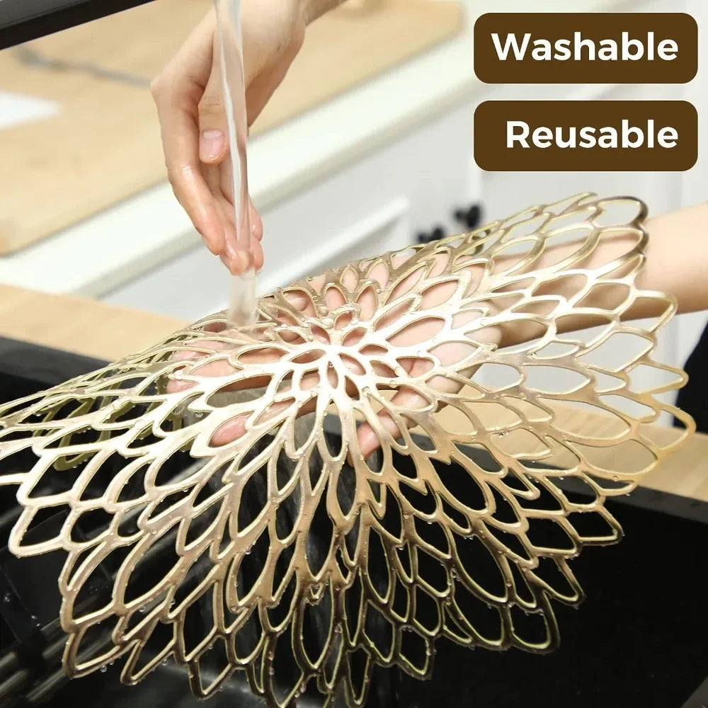 Set of 4 Round Placemats Place Mats