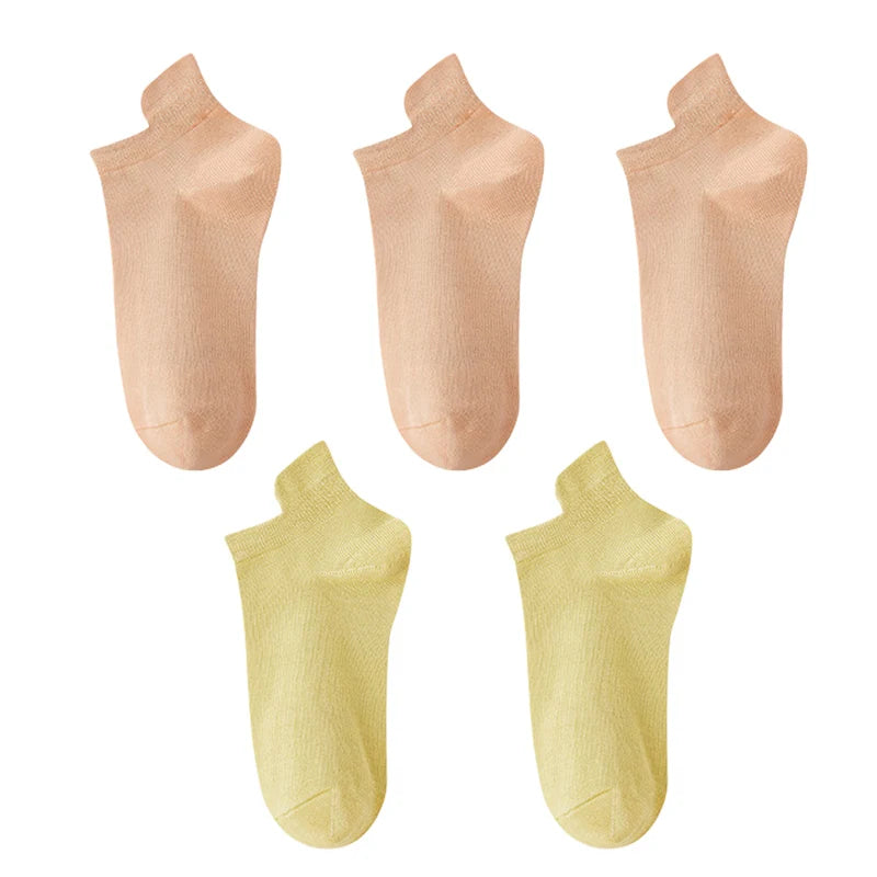 10pieces=5 Pairs Women Socks Casual Breathable High Quality Ankle Sock