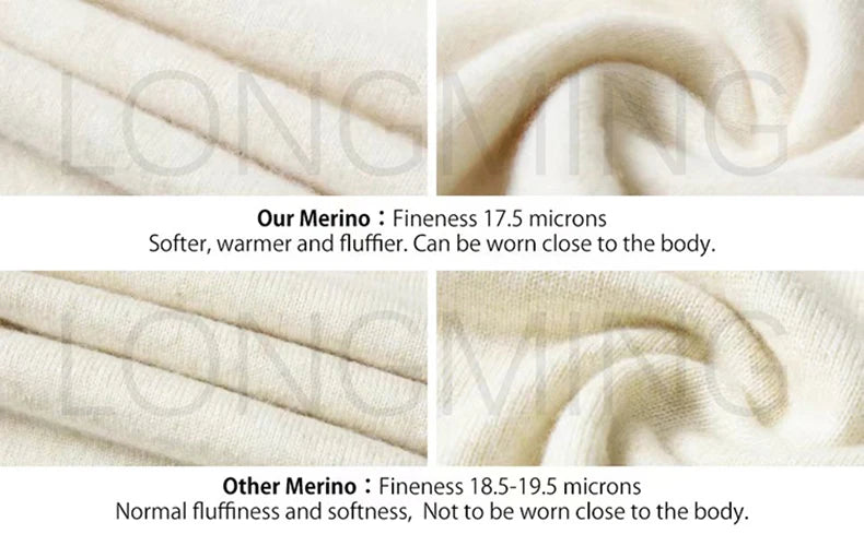 Fashion 100% Merino Wool Sweater Elegant Cashmere P