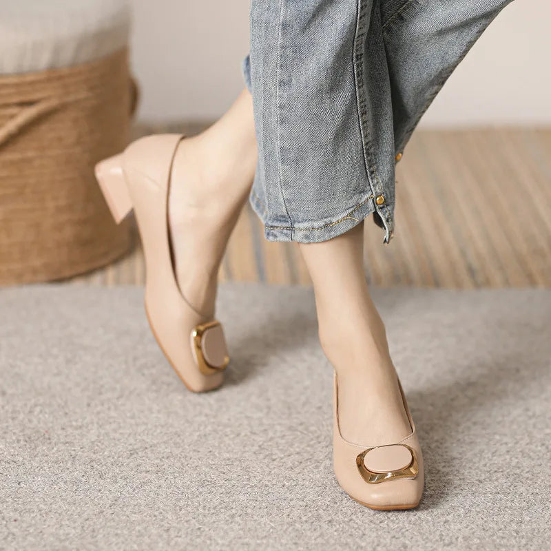 Woman Elegant Square Toe