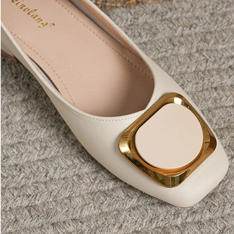 Woman Elegant Square Toe