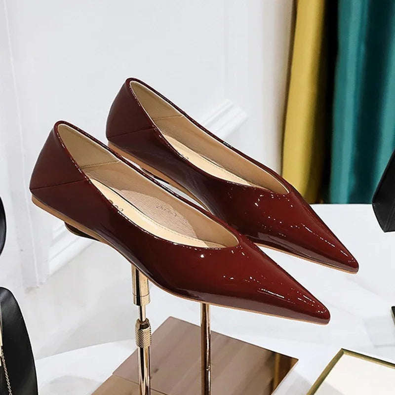 Women 1cm Low Heels Fashion