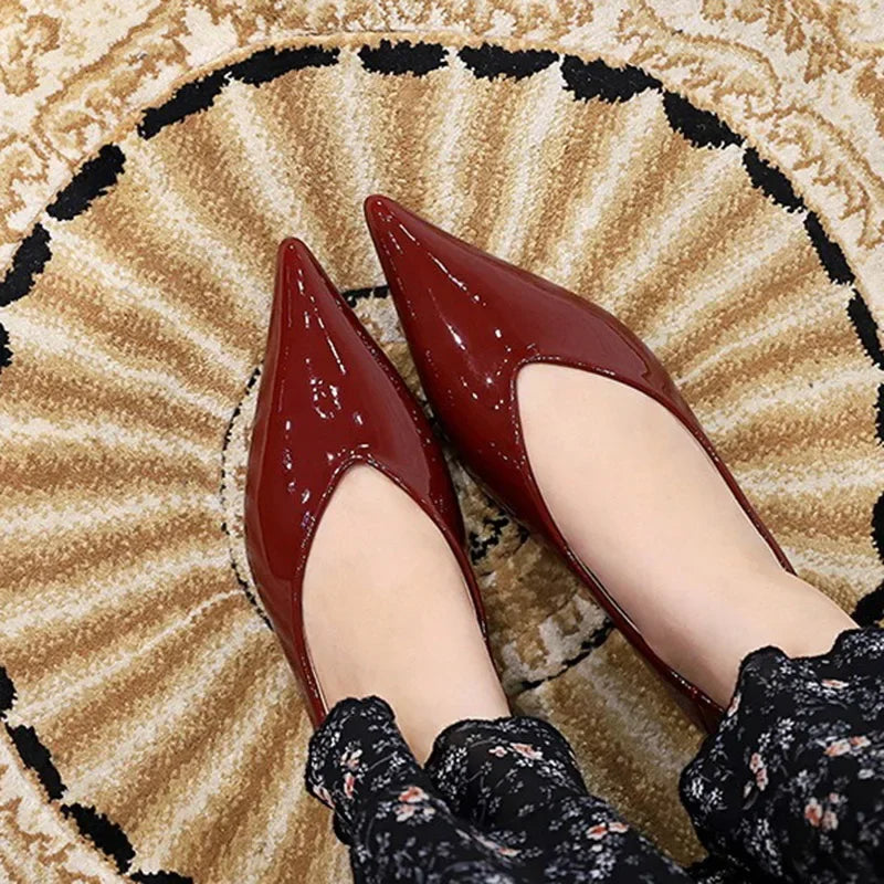 Women 1cm Low Heels Fashion