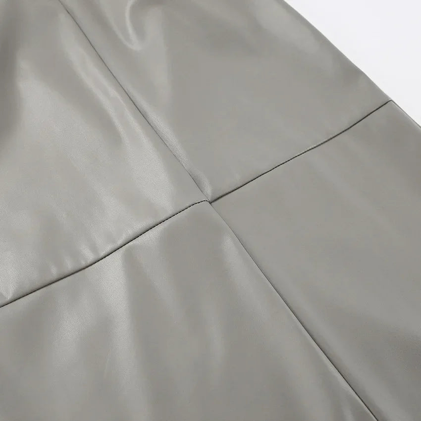 Sexy High-waisted Bodycon Leather