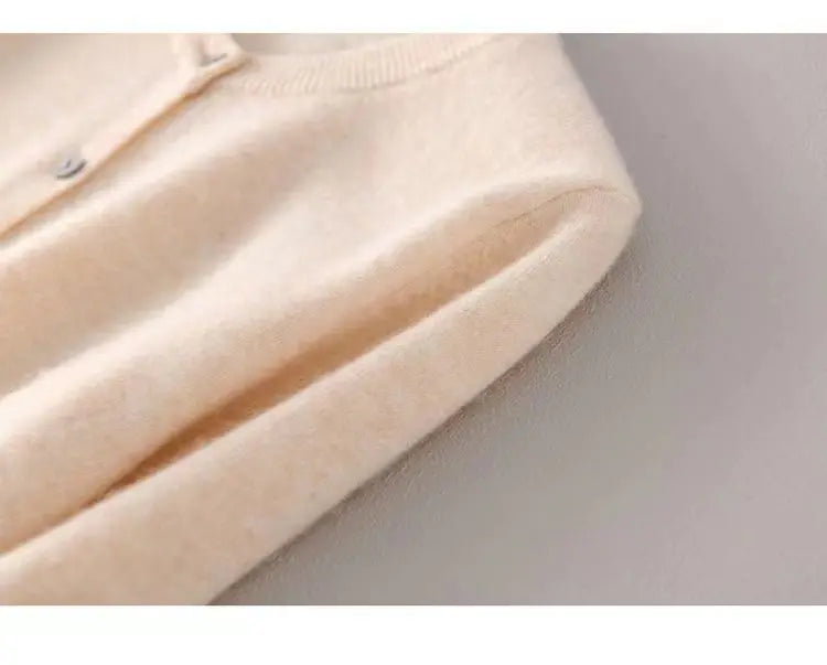 women's Cashmere Sweater O-Collar Long sleeve