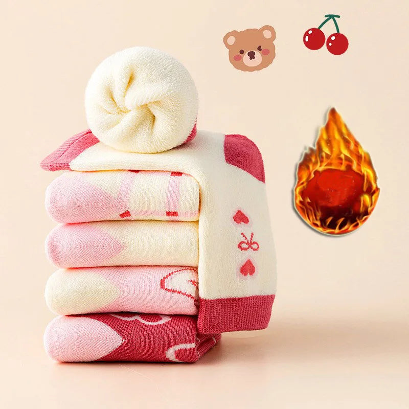 Girls Winter Socks 5 Pairs