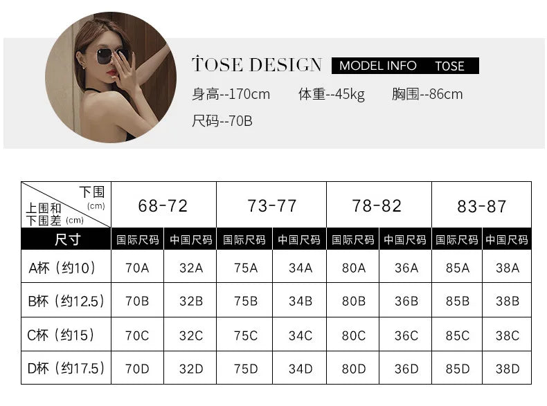 Sexy Large Backless Bra for Women