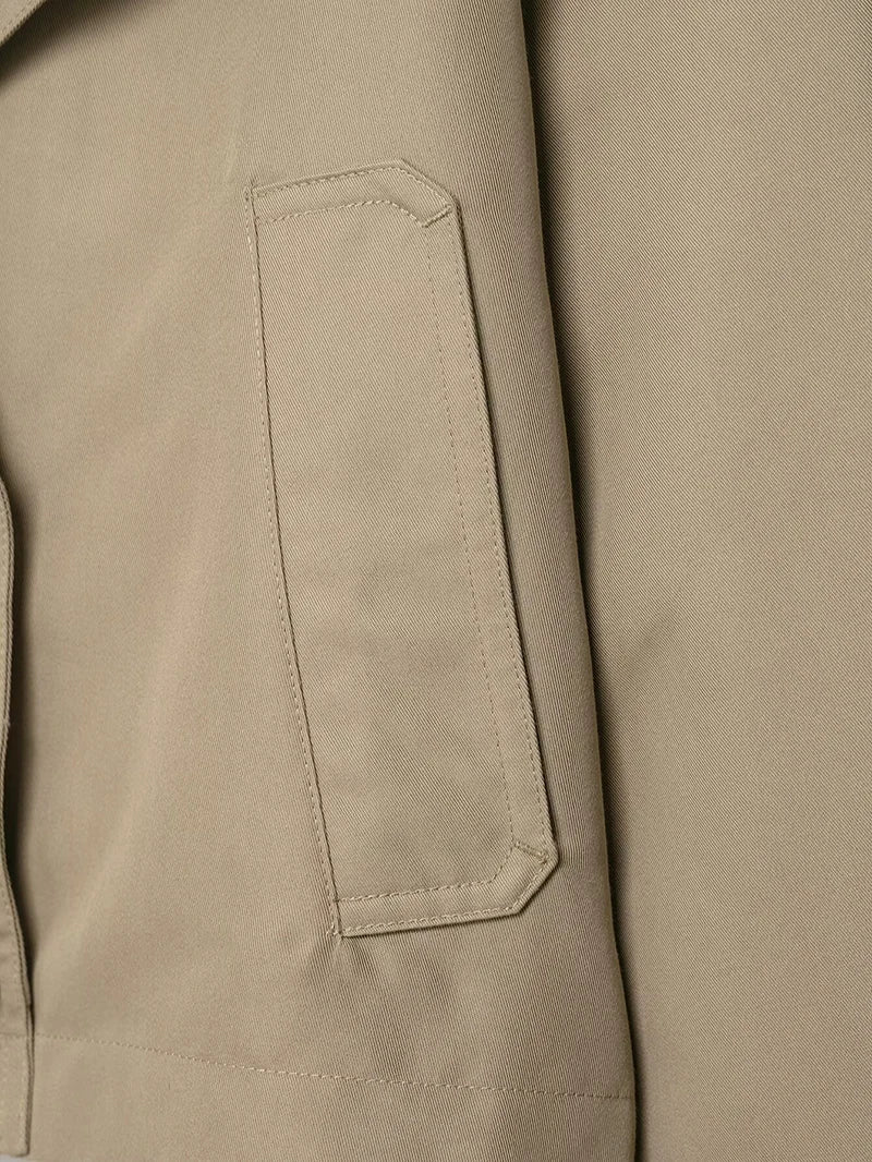 Double Breasted Short Coat Trench Turn-down Collar