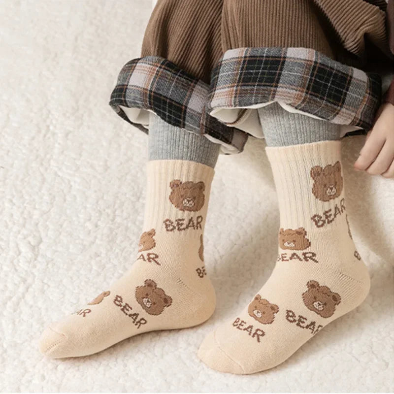 5 Pairs/Lot Children Winter Socks Cotton