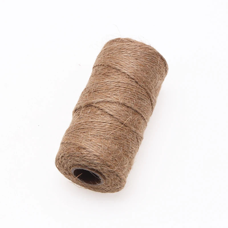2mm*100m Christmas Twine Cotton Jute String Rope Cord Ribbon  Decoration Tying Cake Pastry Boxes DIY Crafts Gift Wrapping