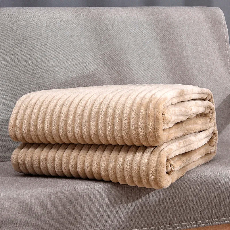 Striped Flannel Blankets For Beds Blanket