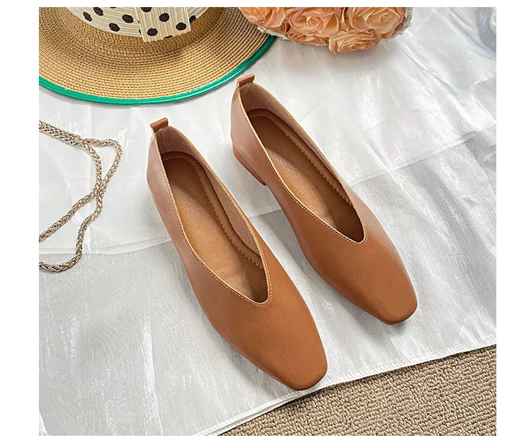 Woman Elegant Summer French Square Toe
