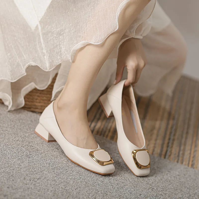 Woman Elegant Square Toe