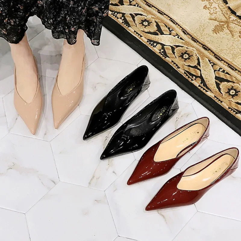 Women 1cm Low Heels Fashion
