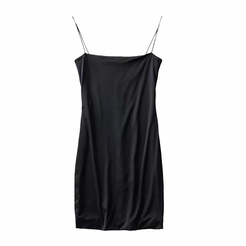 Black Sexy Dress Spaghetti Strap