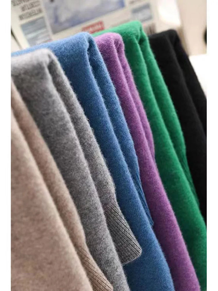 women's Cashmere Sweater O-Collar Long sleeve
