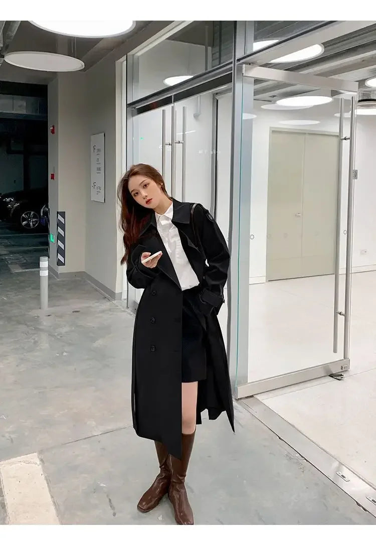 Loose Trench Coat Midi Length