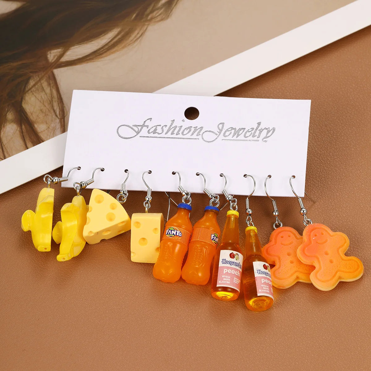 Fashion Sweet Fruit Drink Earrings Set