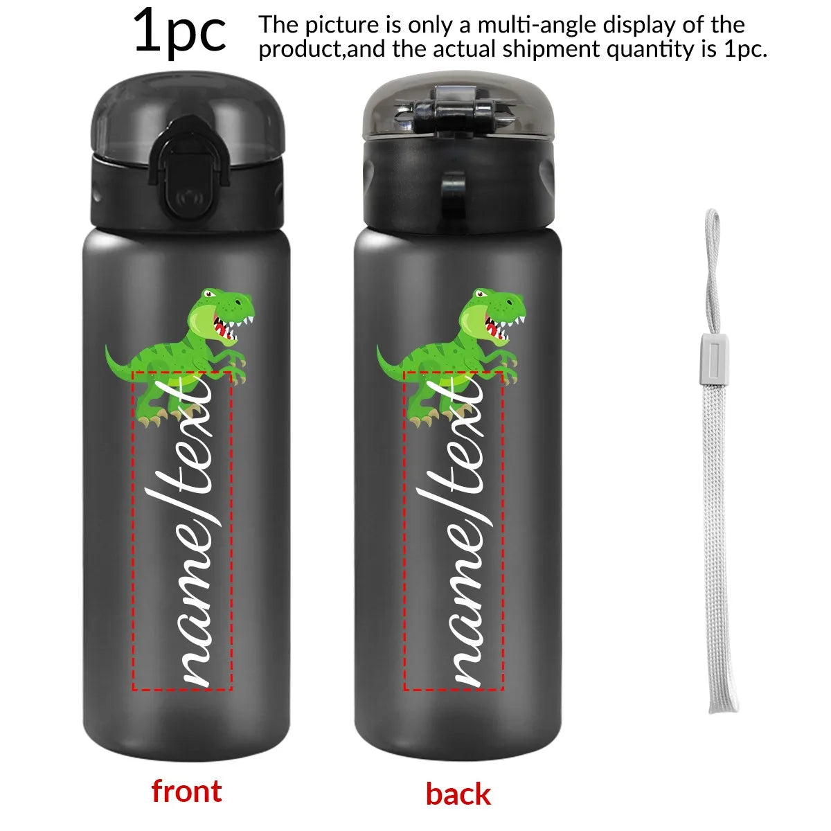 1pc Customized Cartoon Sports Water Bottle, 26oz Outdoor Travel