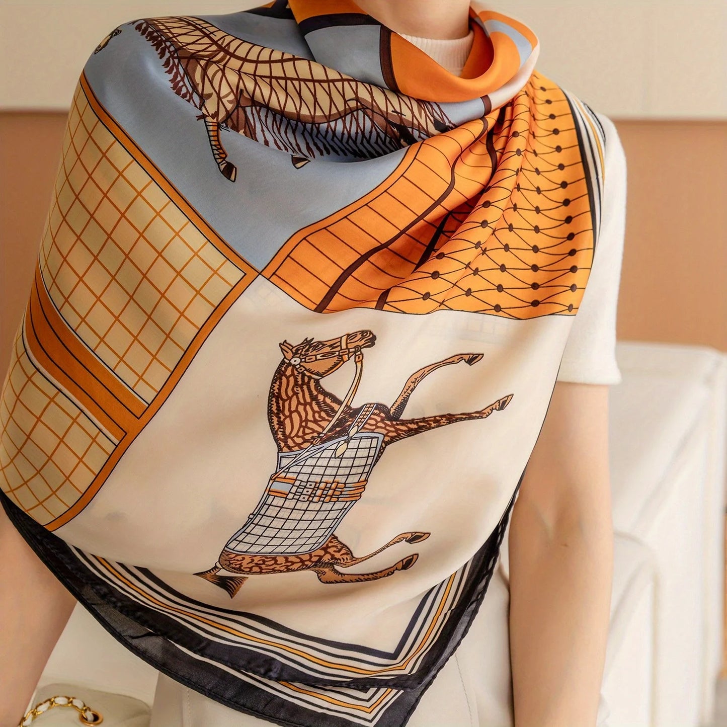 Luxury Silk Shawl Square Scarf