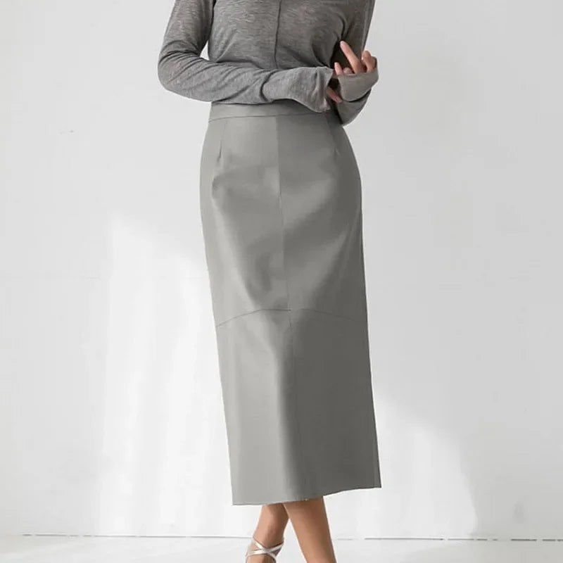 Sexy High-waisted Bodycon Leather