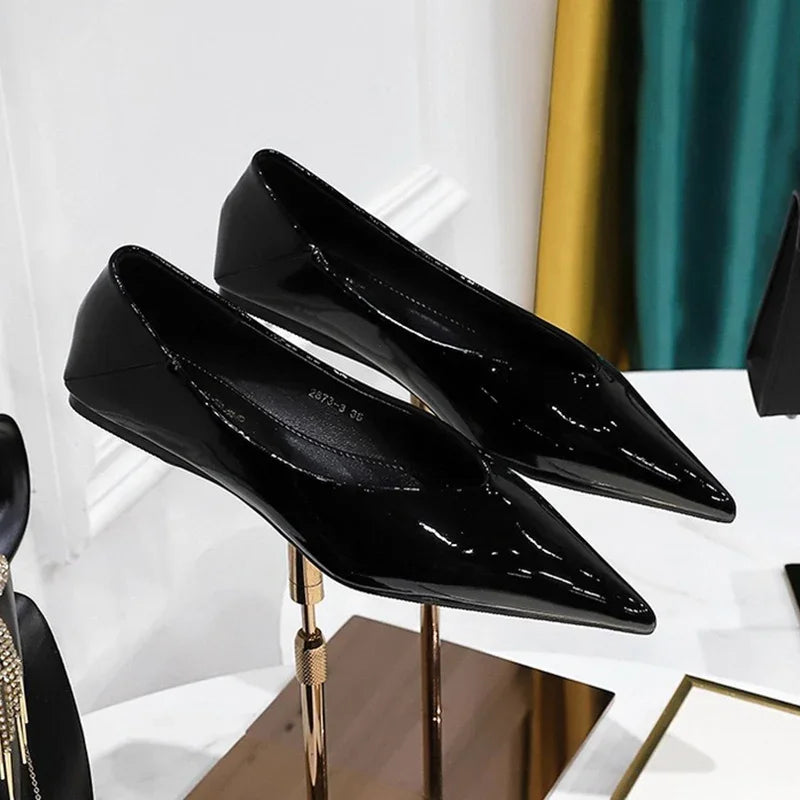 Women 1cm Low Heels Fashion